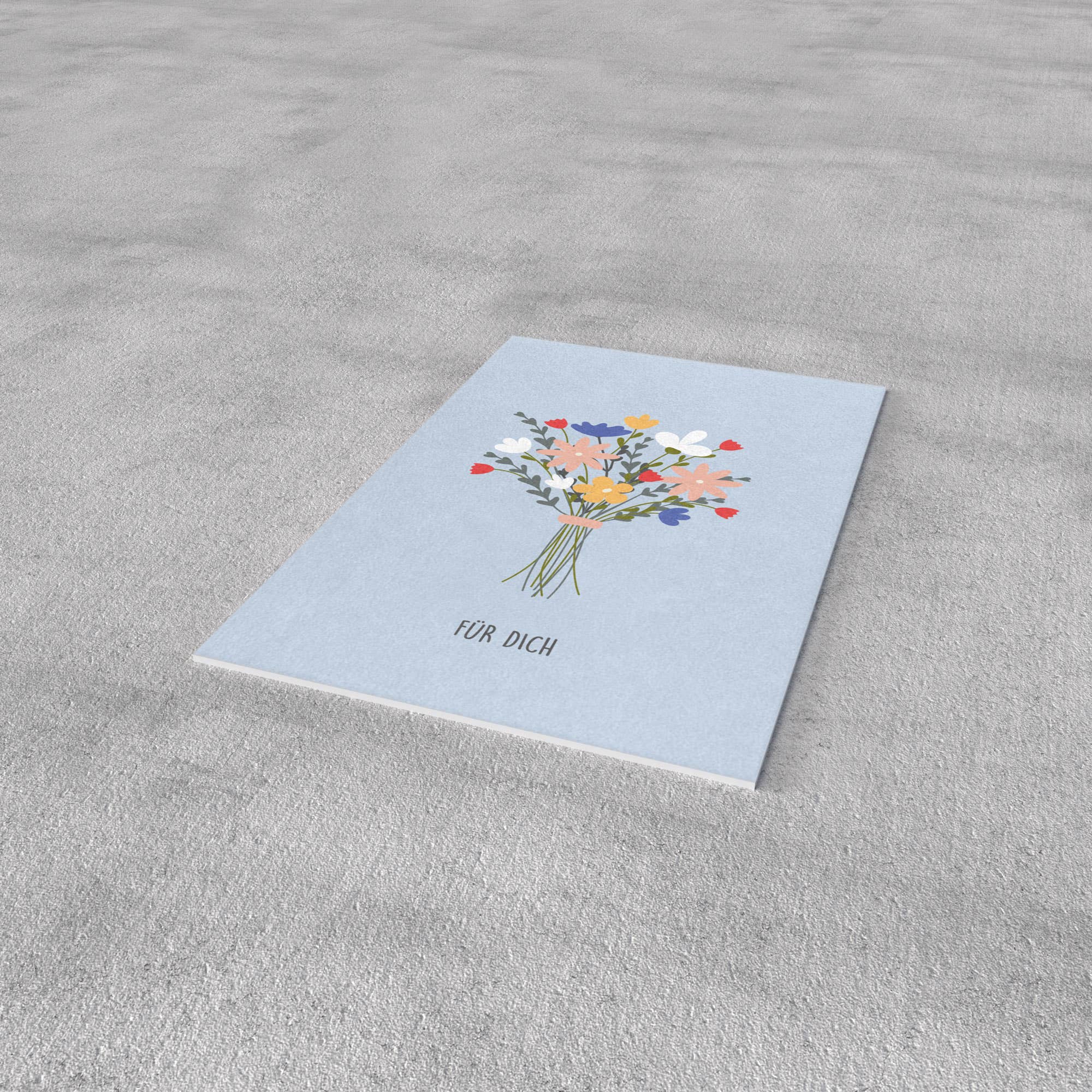 Postkarte mini - Blumenstrauß "Für dich" - lyllevenn