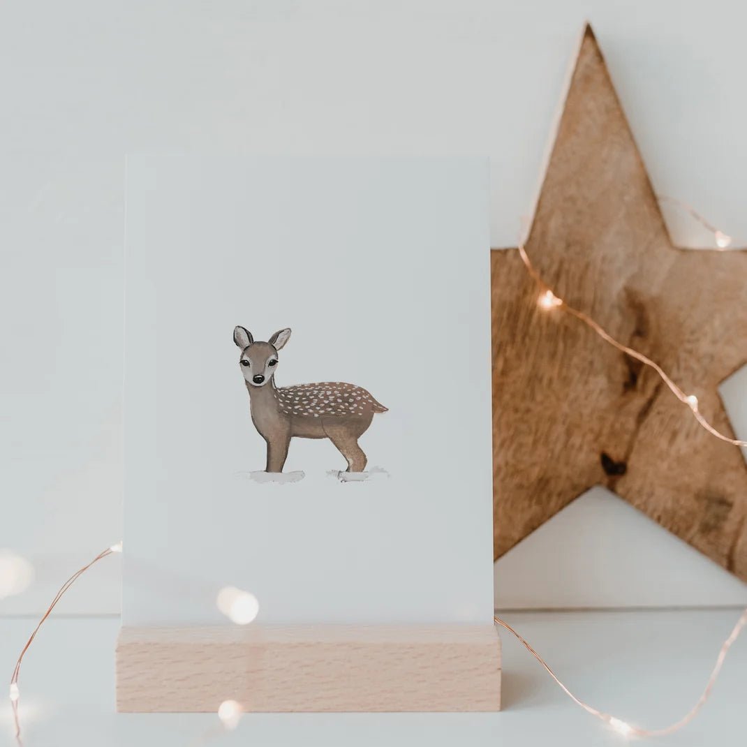 Postkarte - Reh - lyllevenn