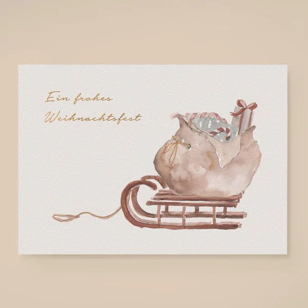 Postkarte - Schlitten - lyllevenn