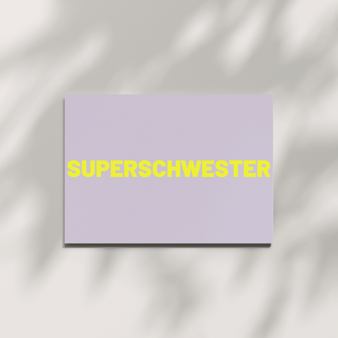 Postkarte - Superschwester - lyllevenn