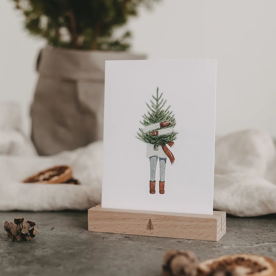 Postkarte - Tannenbaum-Umarmung - lyllevenn