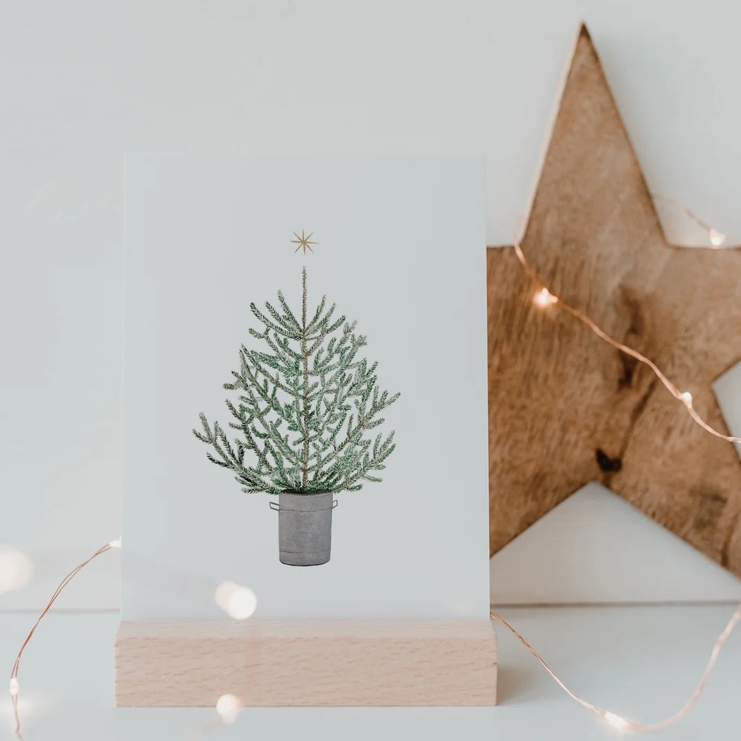 Postkarte - Weihnachtsbaum - lyllevenn