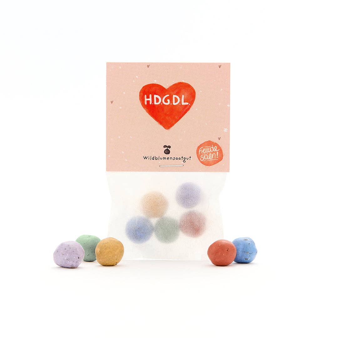 Saatkugeln Geschenk – HDGDL mit Blumenbotschaft - lyllevenn