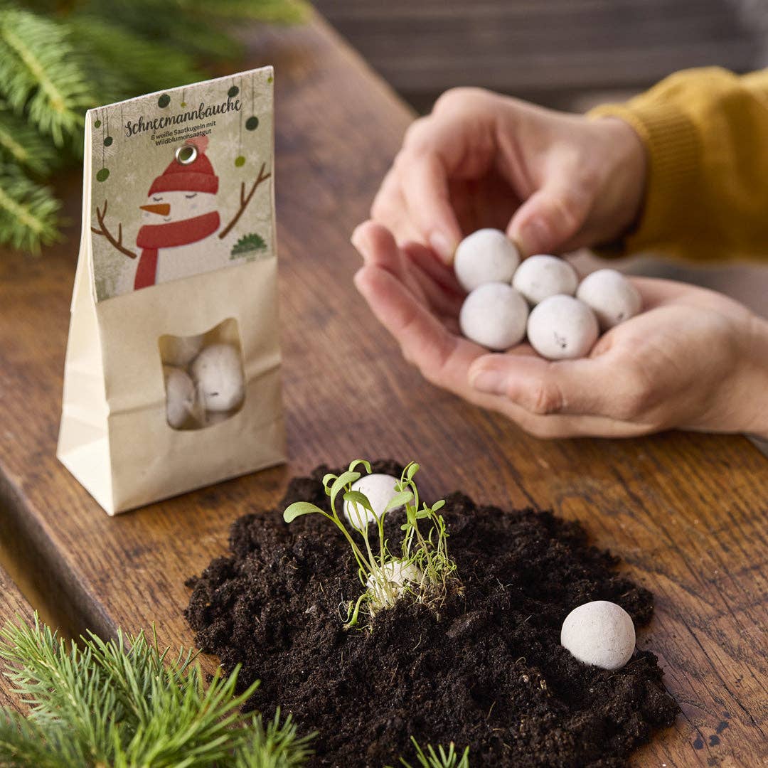 Schneemannbäuche – Weiße Saatkugeln - lyllevenn
