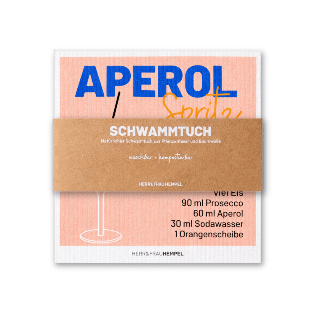Schwammtuch - Aperol Spritz - lyllevenn