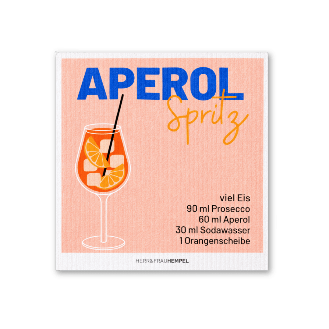 Schwammtuch - Aperol Spritz - lyllevenn