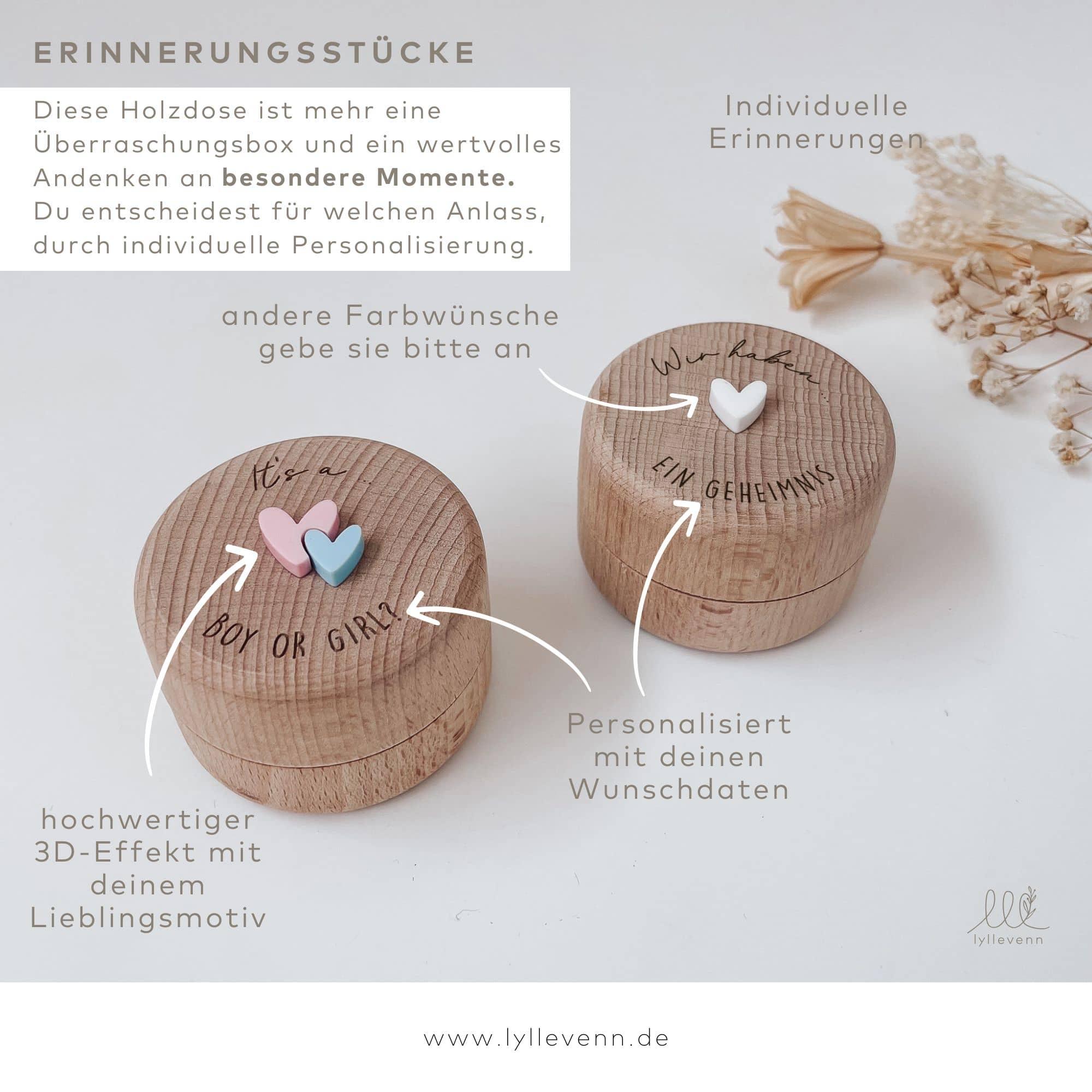 Schwangerschaft verkünden Box -  personalisiert - lyllevenn