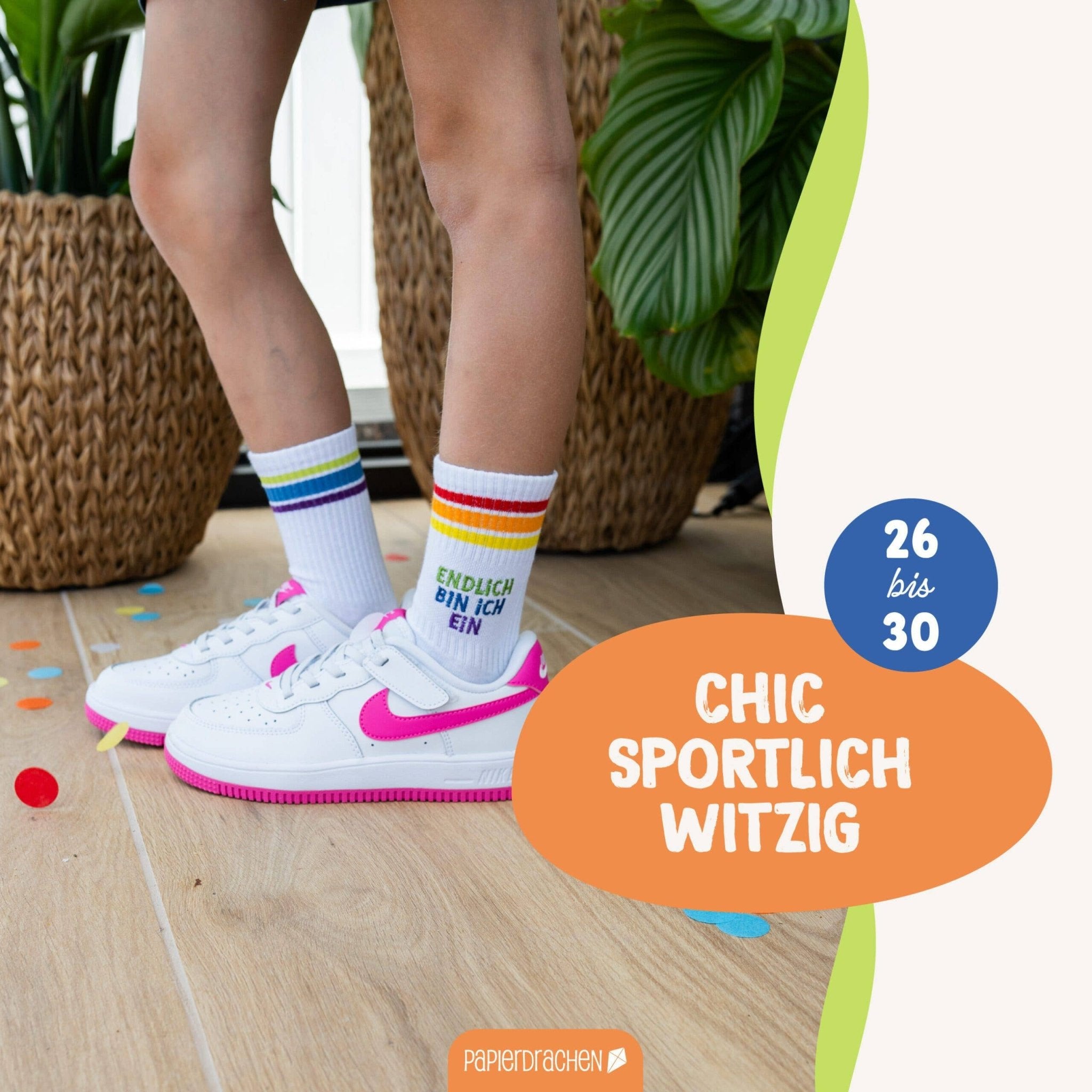 Socken bunt - zur Einschulung - lyllevenn