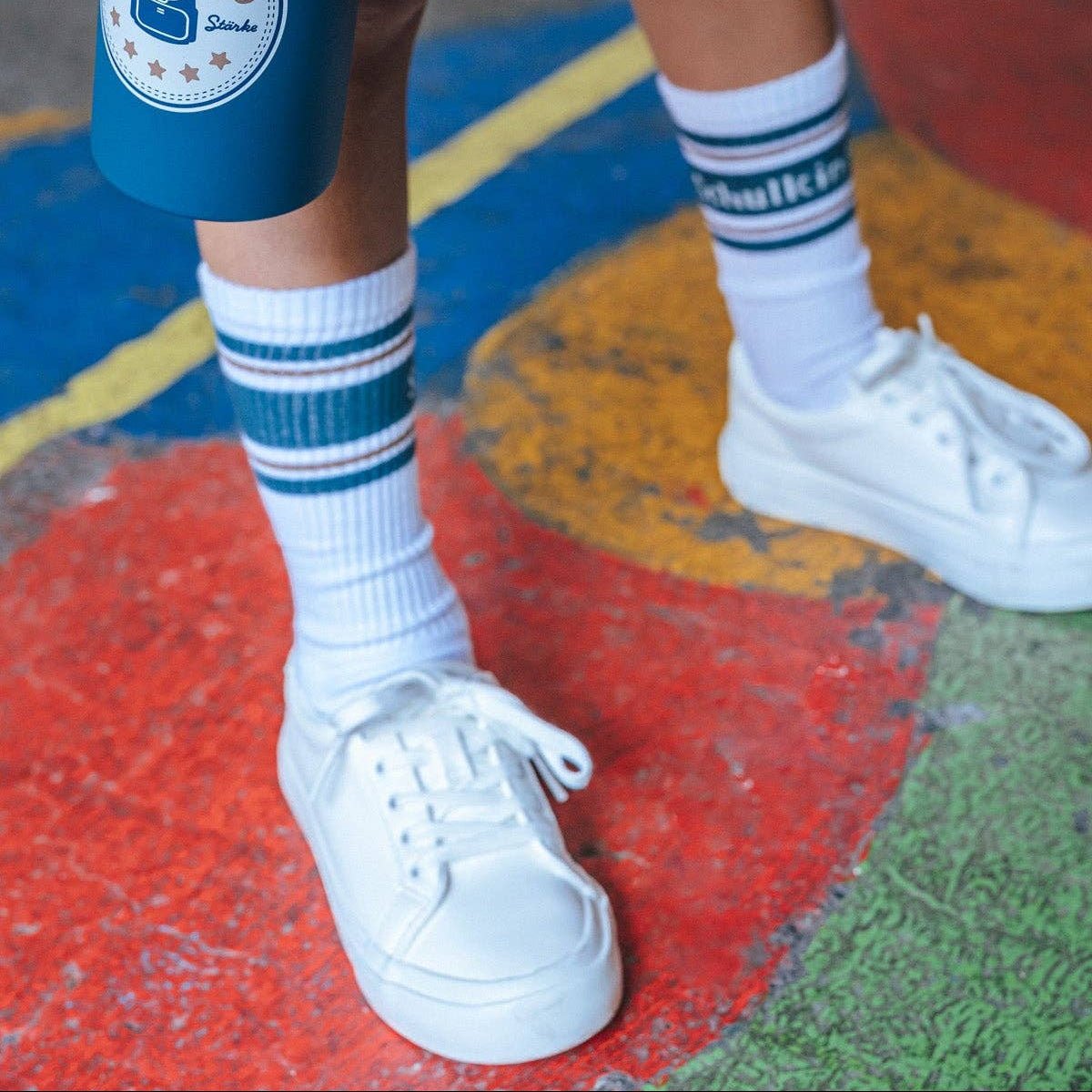 Socken - Schulkind 31 - 34 - Petrol - lyllevenn