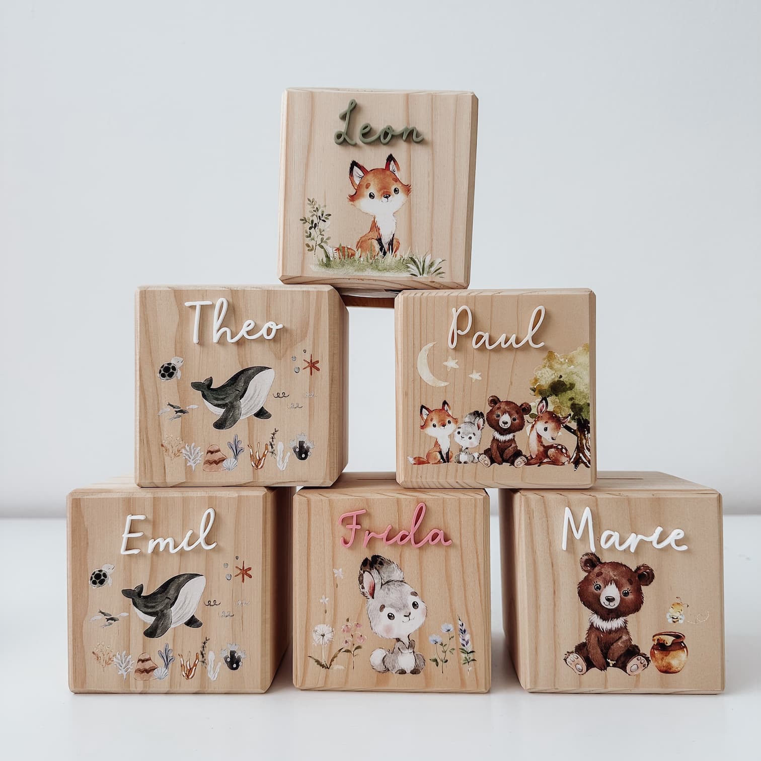 Spardose Holz personalisiert - Fertige Designs - lyllevenn