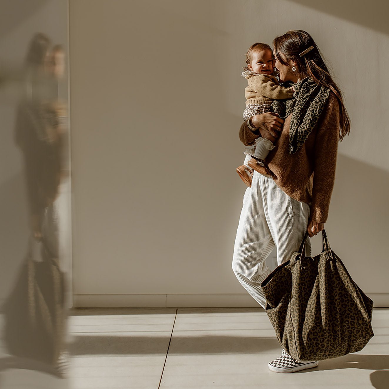 TRAGETASCHE LEOPARD – OLIVE - lyllevenn