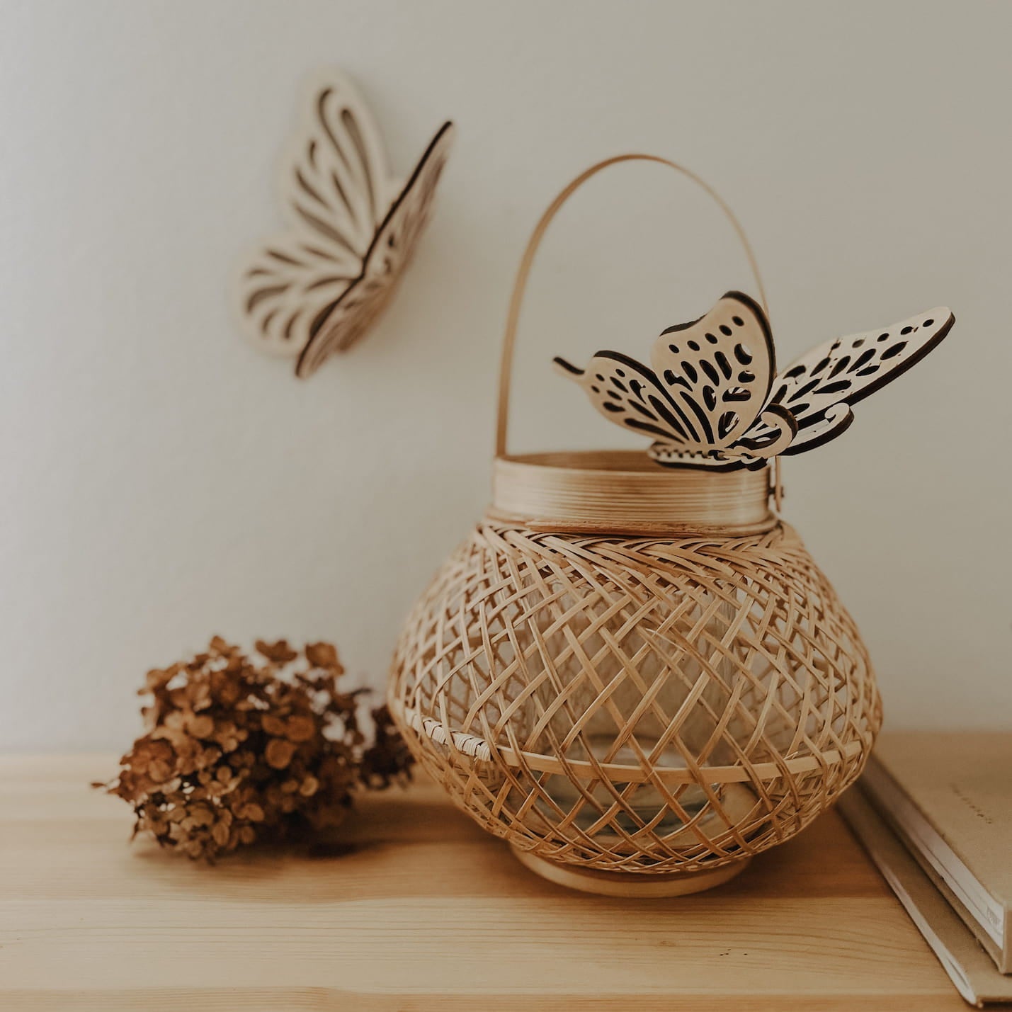 Wanddeko Holz - Schmetterlinge - lyllevenn