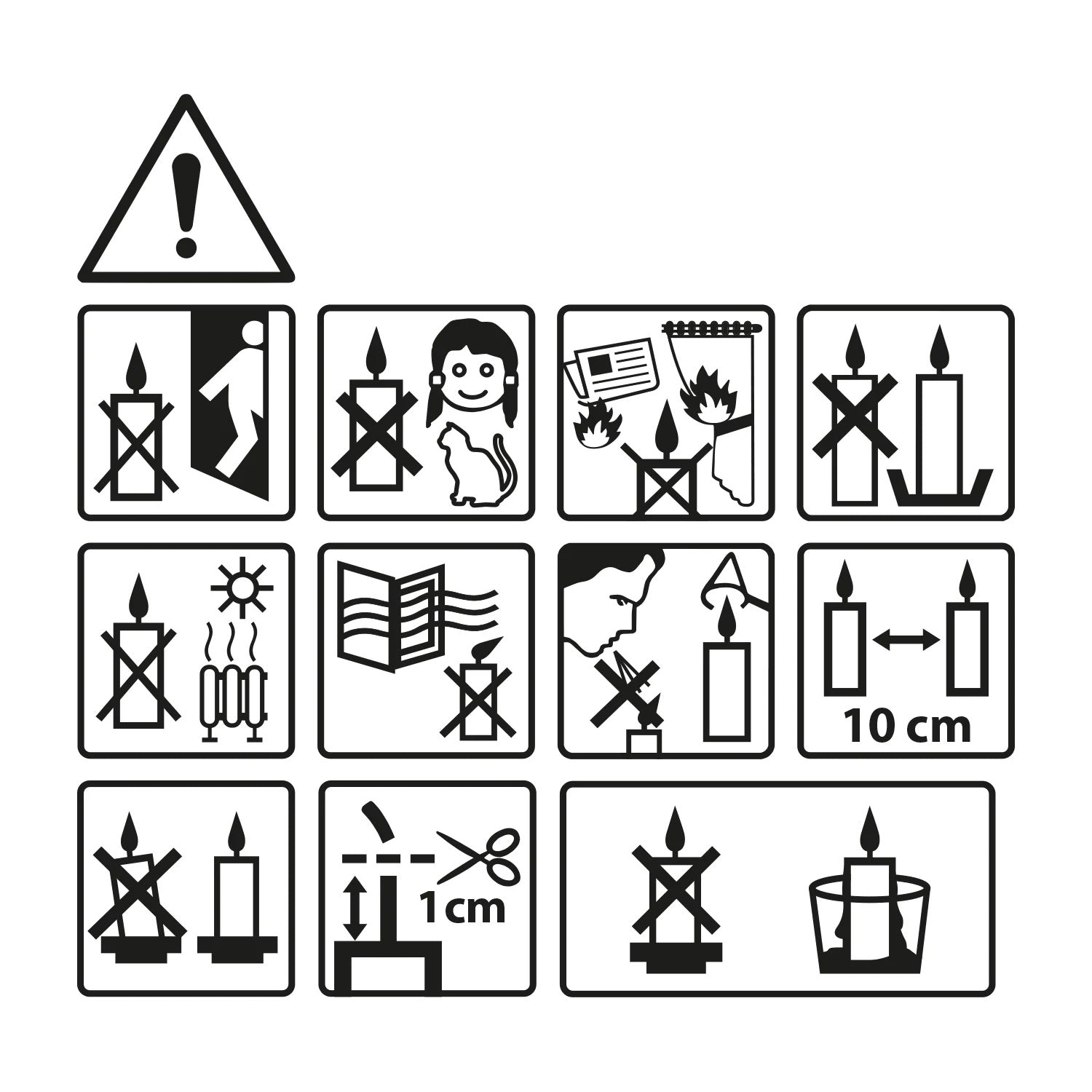 Stabkerzen weiß im 4er Set