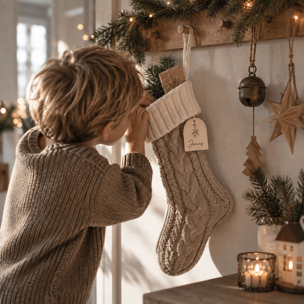 Weihnachtsstrumpf zum Befüllen – gestrickt - lyllevenn