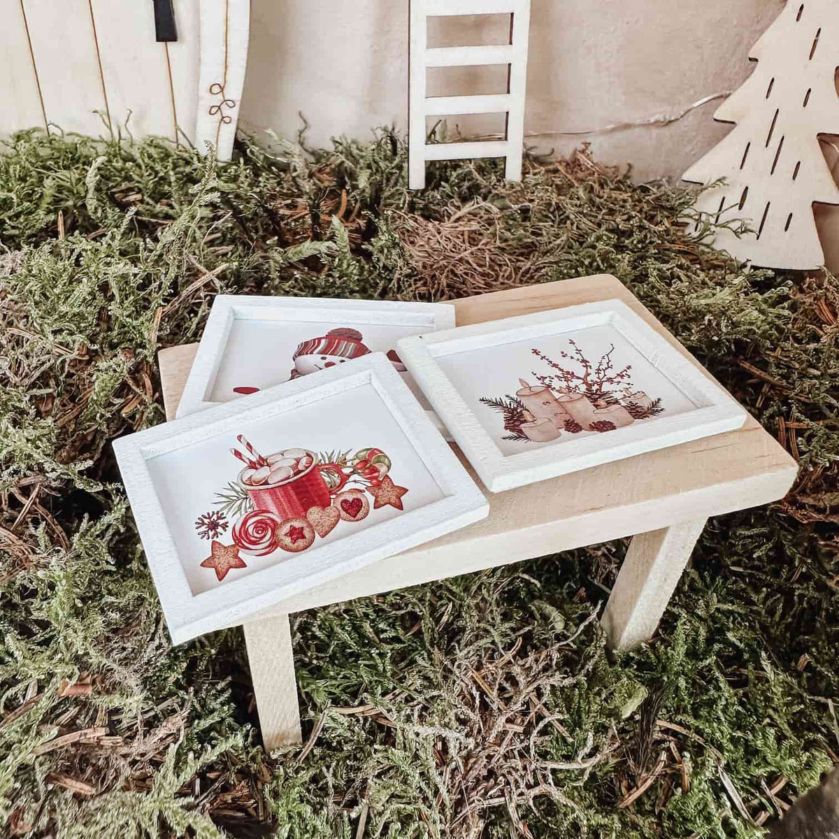 Wichtel Bilderrahmen im 3er-Set – mit Weihnachtsmotiven - lyllevenn