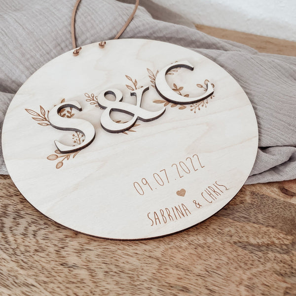 3D Holzschild | Türschild | Holz | 3D Buchstaben - HOCHZEIT - lyllevenn-store