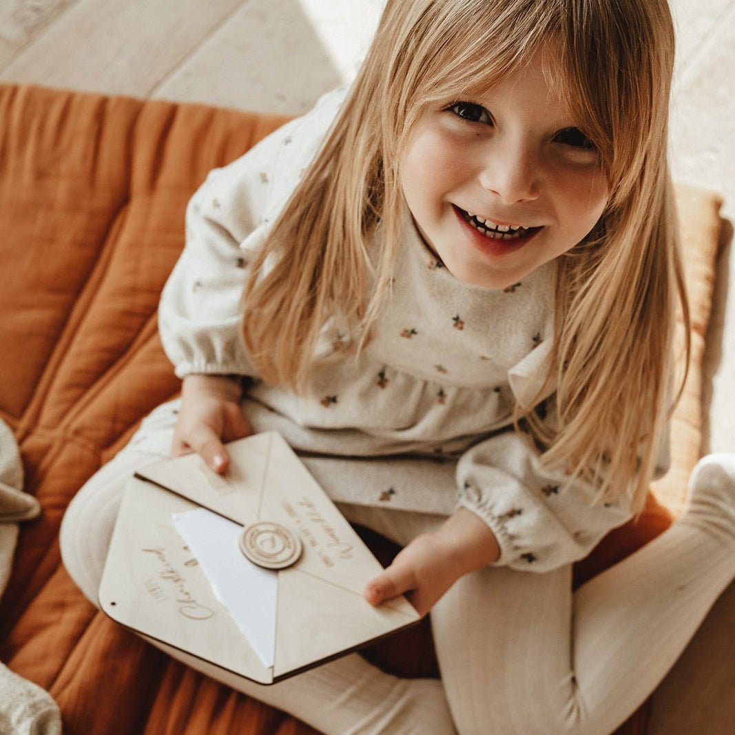 3D Weihnachtsbrief aus Holz - Brief an Christkind oder Weihnachtsmann - lyllevenn