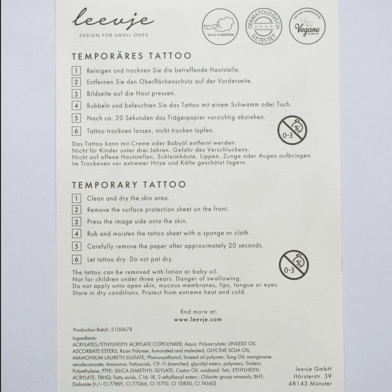Organic Tattoos | Temporäre Kindertattoos – WALDTIERE