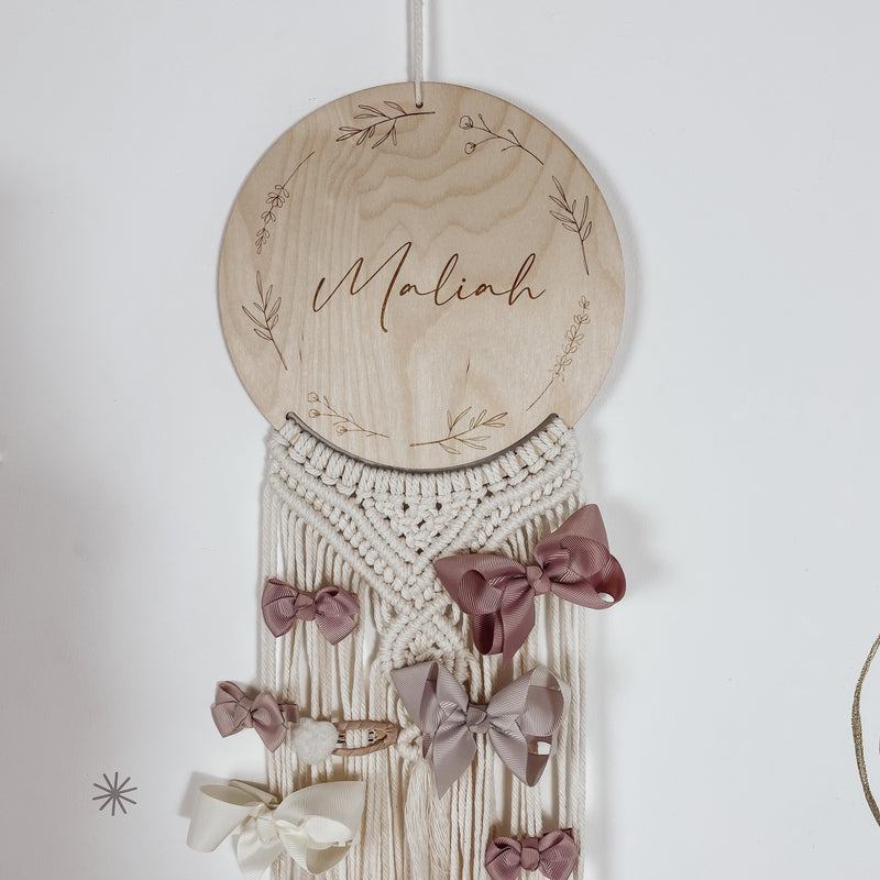 Holzschild | Personalisiert | MAKRAMEE | Auswahl | Haarspangen | Hochzeit