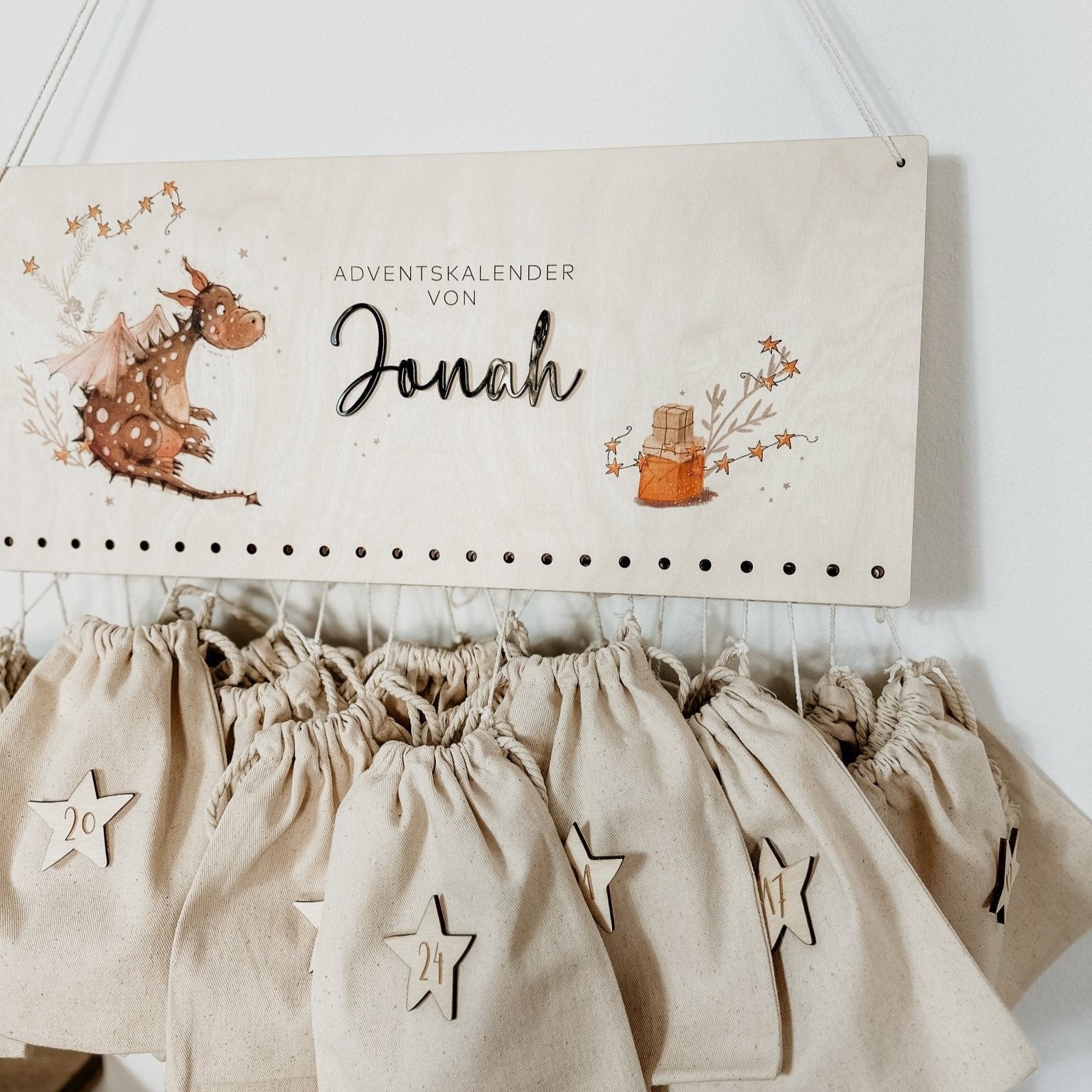 Adventskalender Personalisiert – Drache - lyllevenn