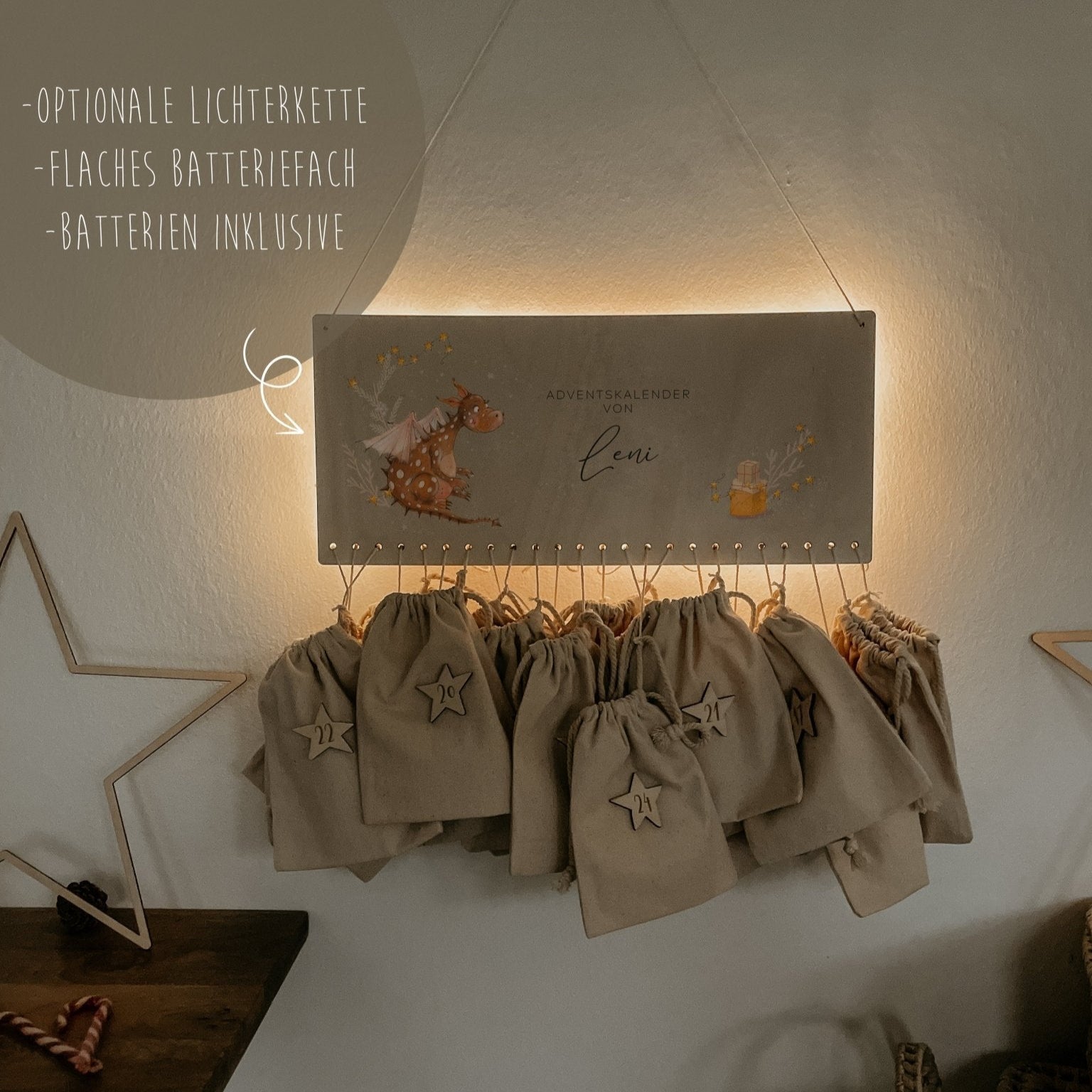Adventskalender Personalisiert – Drache - lyllevenn