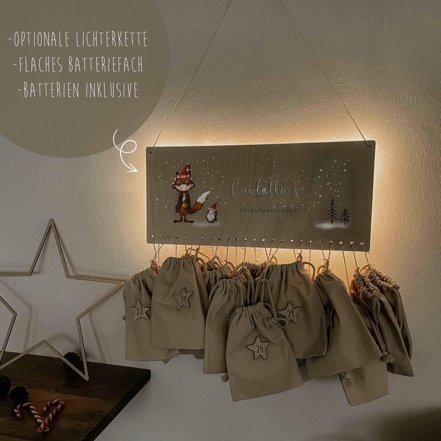 Adventskalender Personalisiert – Fuchs - lyllevenn