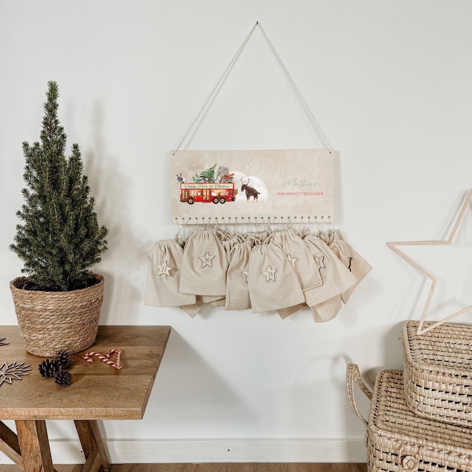 Adventskalender Personalisiert – Weihnachtbus - lyllevenn