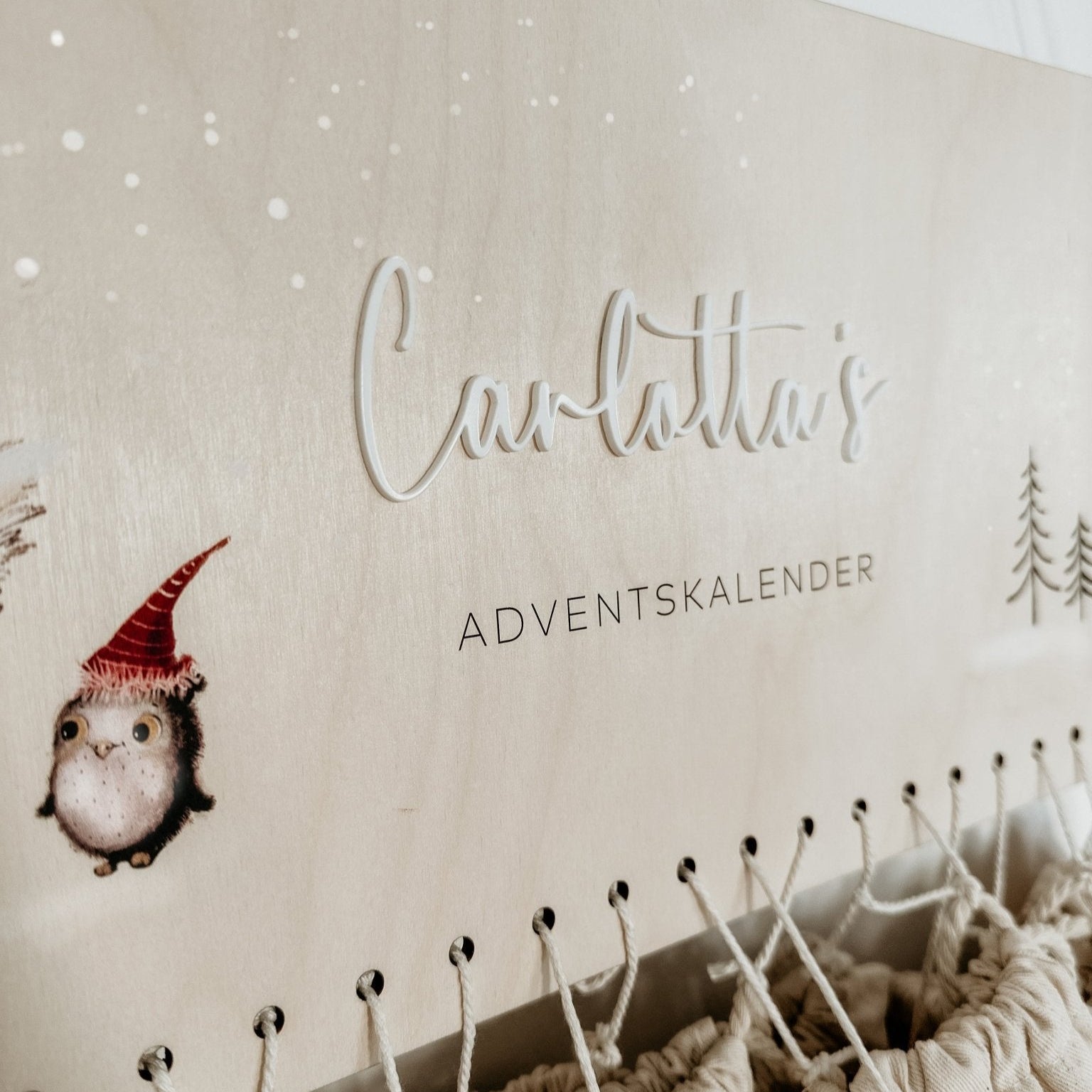 Beleuchteter Adventskalender Personalisiert "Fuchs Zauberer" Aquarell, Adventskalender zum Befüllen, Weihnachtsgeschenke Kinder Geschenke für Kind - lyllevenn-store