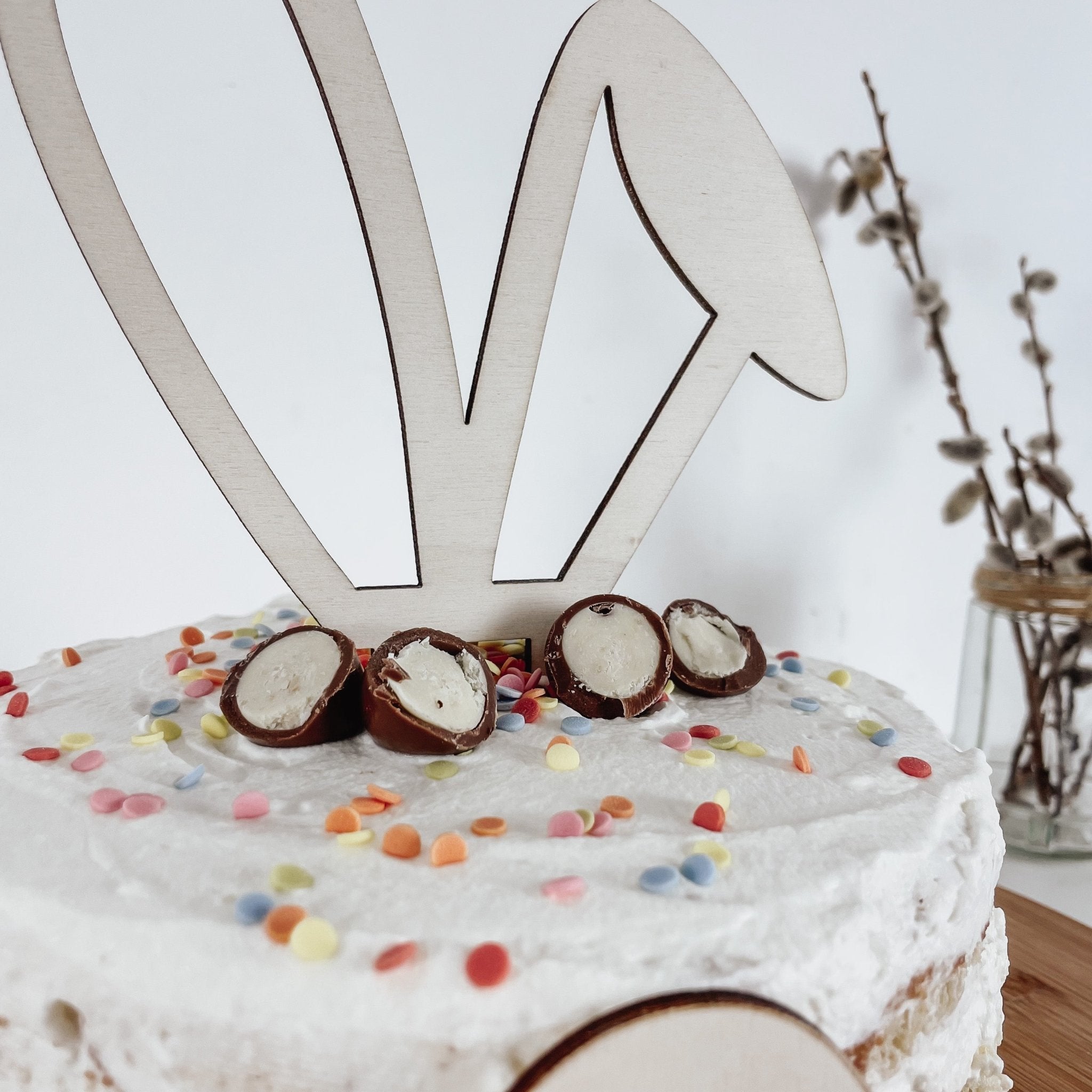 Caketopper Holz - Osterhase - lyllevenn
