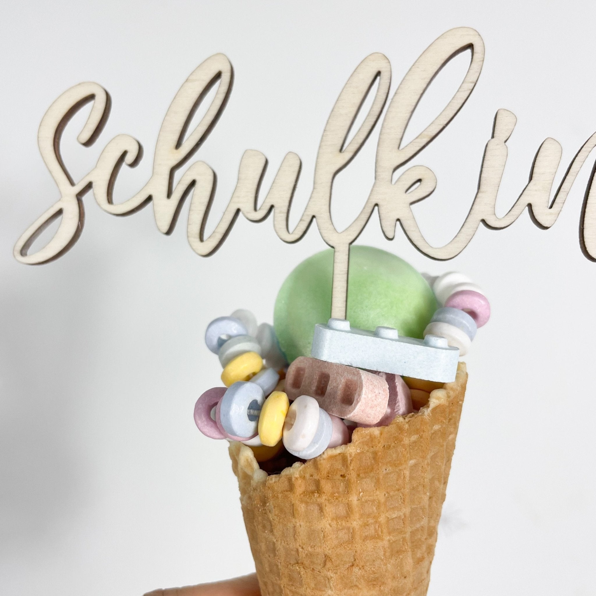 Caketopper Holz - Schulkind - lyllevenn