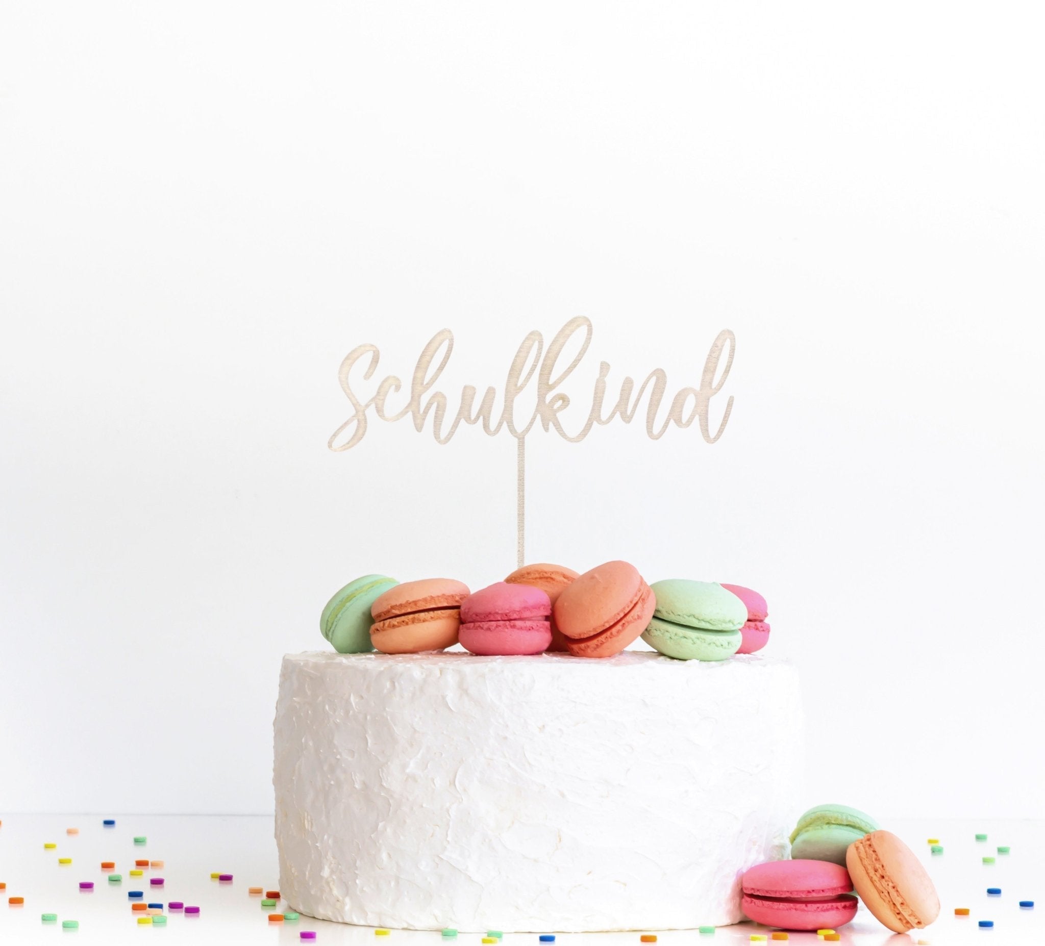 Caketopper Holz - Schulkind - lyllevenn