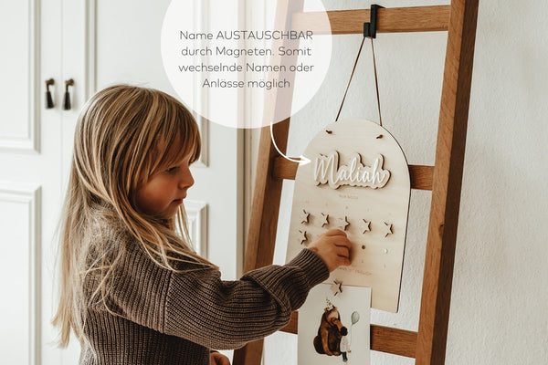 Countdown Holz | Schlafen bis | Wie lange noch? | Tageszähler | Oft schlafen | NUR NOCH - lyllevenn-store