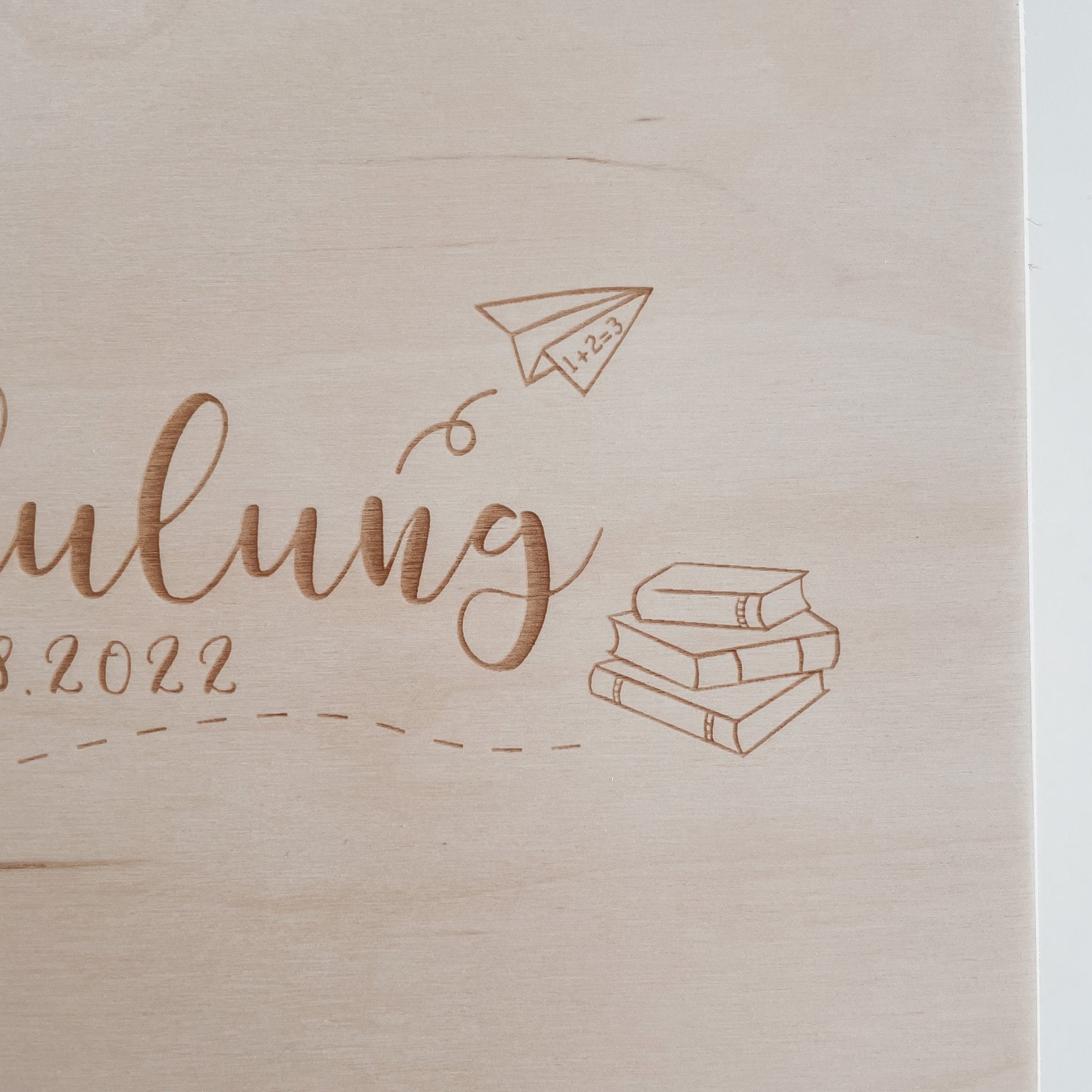 Erinnerungskiste Holz personalisiert - Schultüte - lyllevenn