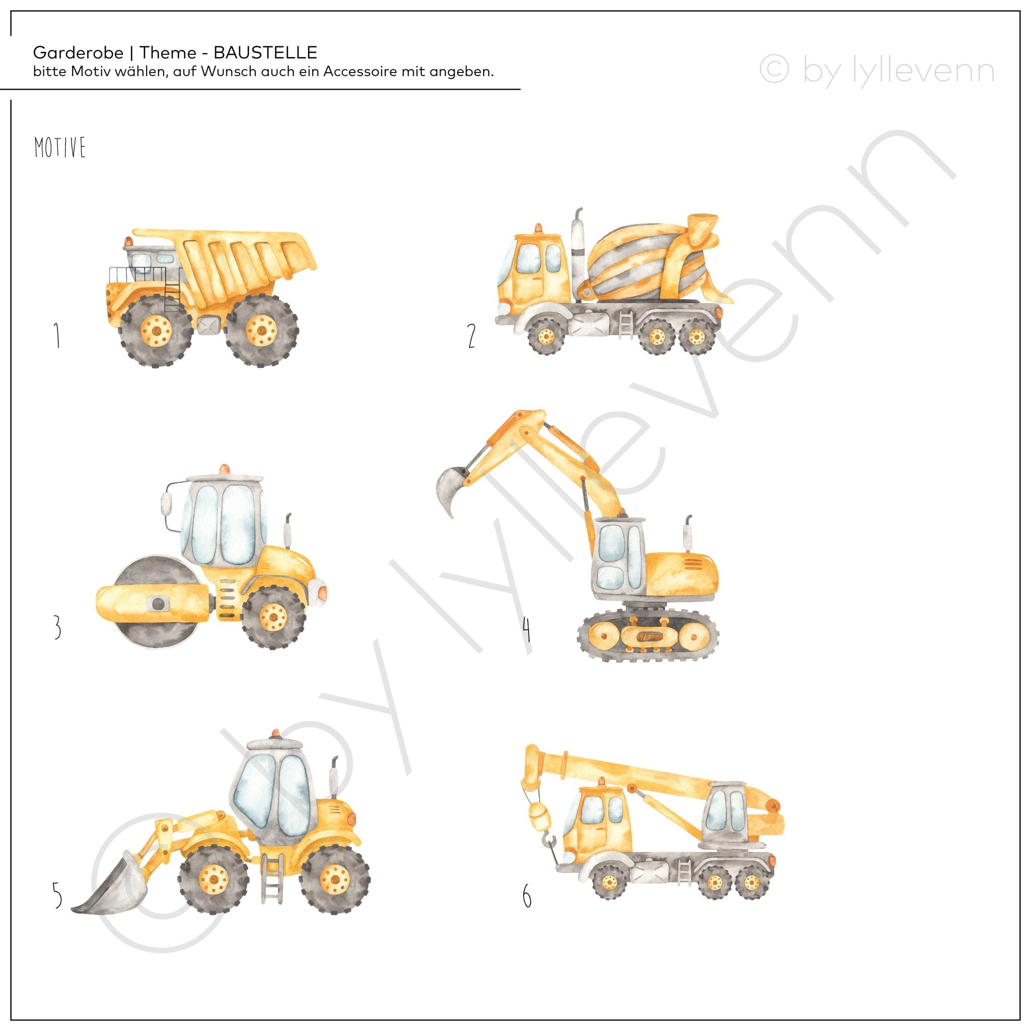 Garderobe | Kinderzimmer | Hakenleiste | personalisierbar - BAUSTELLE - lyllevenn-store