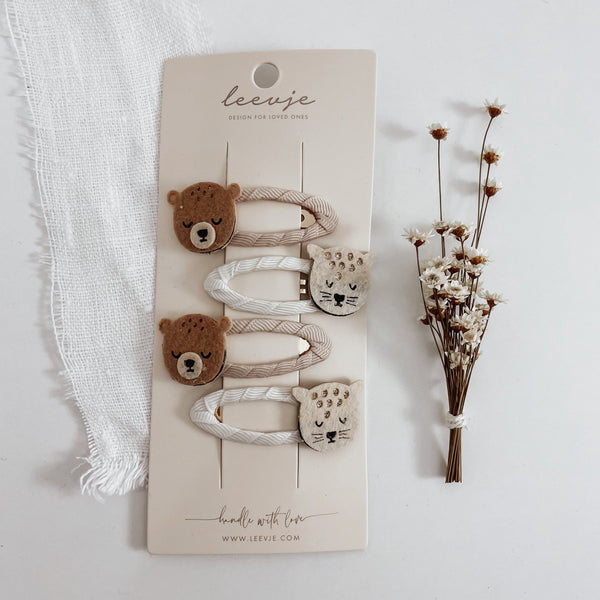 Haarspangen | Bear Leopard | Haaraccessoires | Animals - lyllevenn-store
