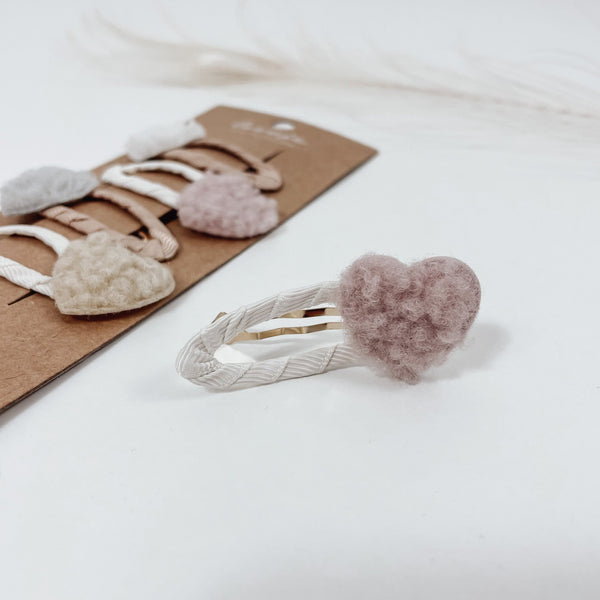 Haarspangen Clips | TEDDY HEART - lyllevenn-store