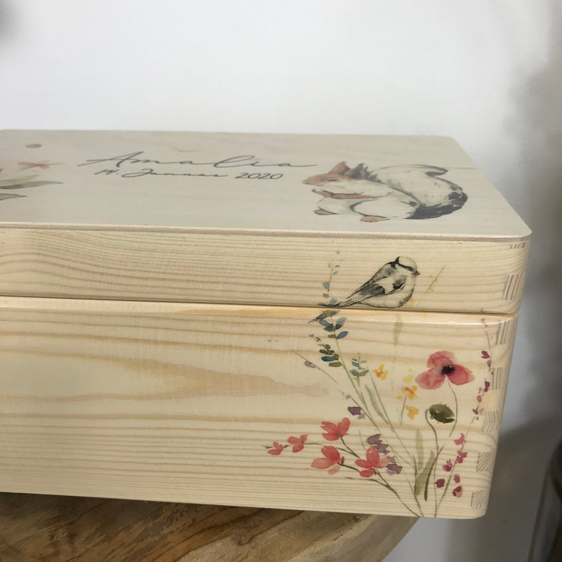 Holzkiste S, natur I WILDBLUMEN - lyllevenn-store