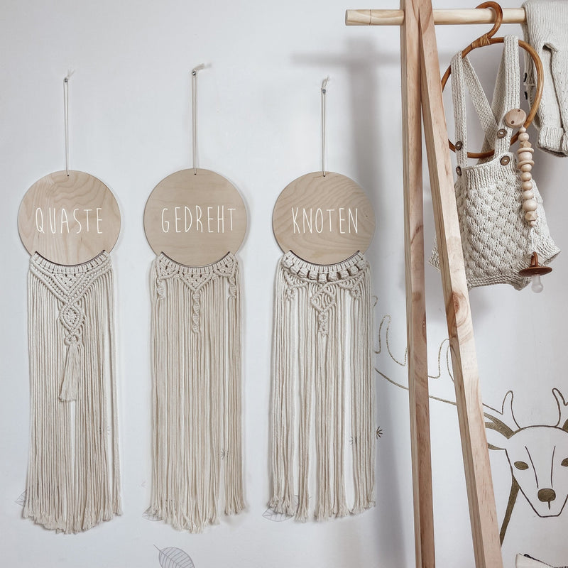 Holzschild | Personalisiert | MAKRAMEE | Auswahl | Haarspangen | Hochzeit - lyllevenn-store