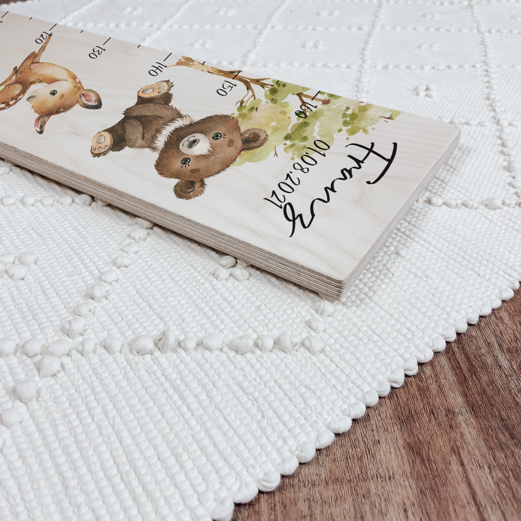 Kinder Messlatte | Holz | personalisierbar | zwei Varianten - WOOD & FRIENDS - lyllevenn-store