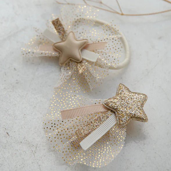 Kinderhaarspangen | Glitzer | Tüll - Sparkly Star Mix - lyllevenn-store