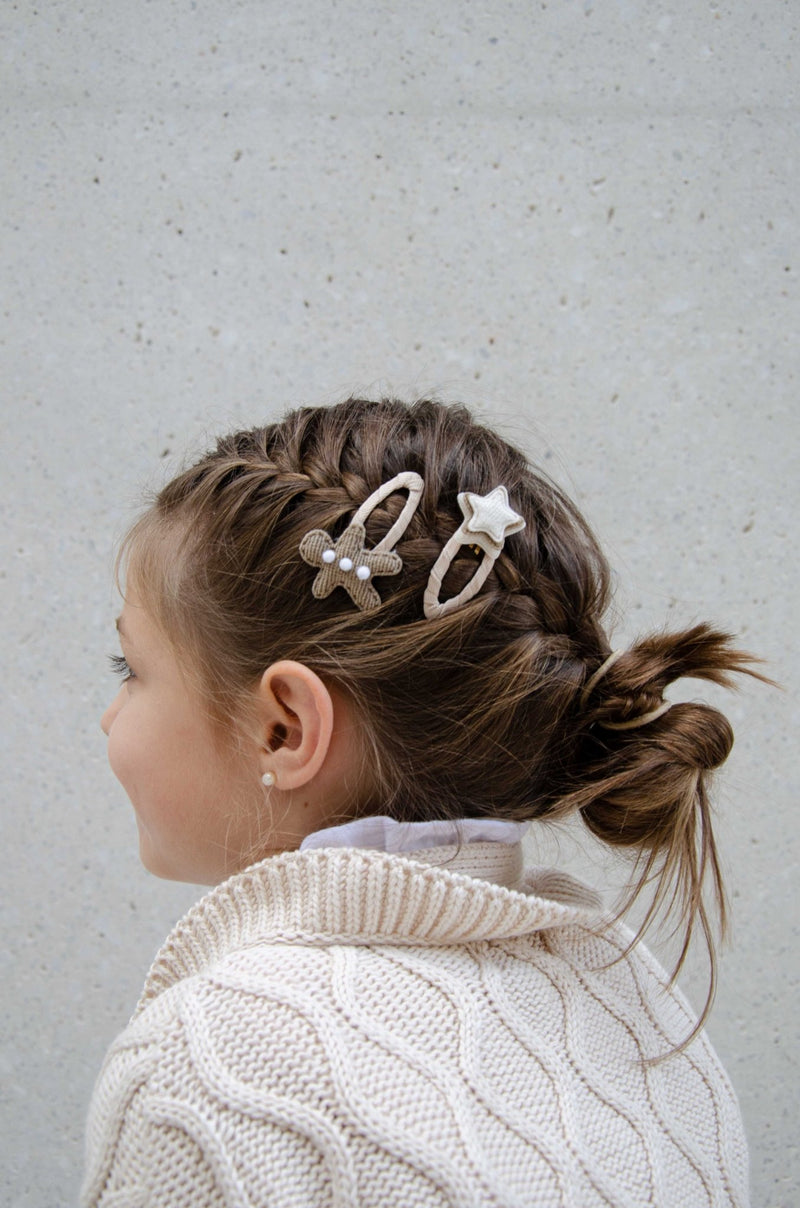 Kinderhaarspangen | Lebkuchenmann | Haaraccessoires | Spangen | Haarspangen für Kinder - lyllevenn-store