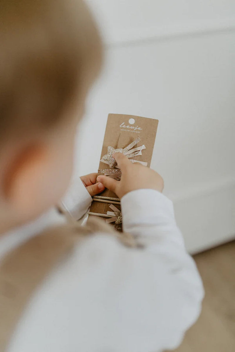Kinderhaarspangen | Set aus Haarclips und Haargummis | Glitzer | Shooting Star Mix - lyllevenn-store
