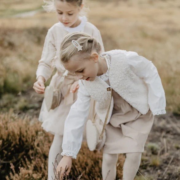 Kinderhandtasche und Portemonnaie - Teddy Herz - lyllevenn