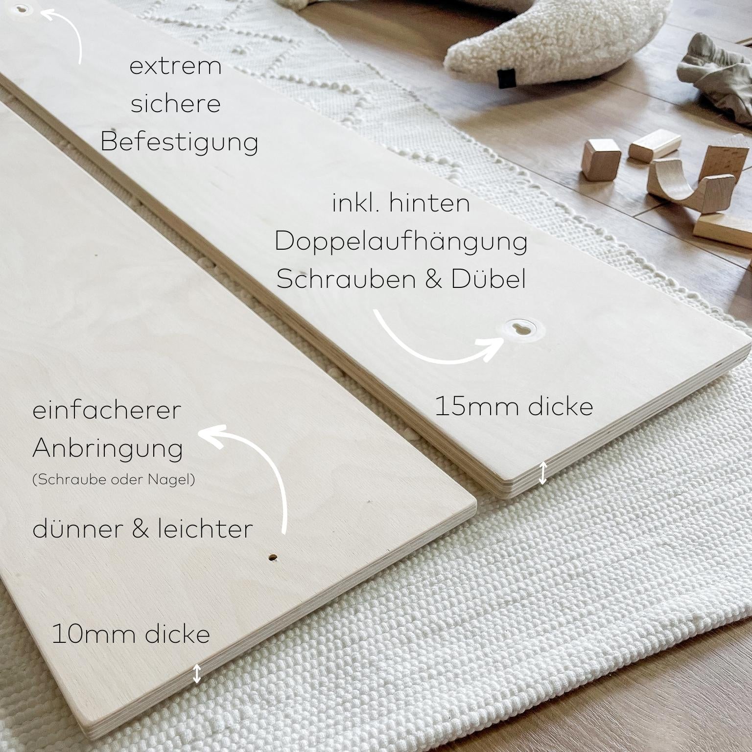 Kindermesslatte Holz personalisiert - Wood & Tales - lyllevenn