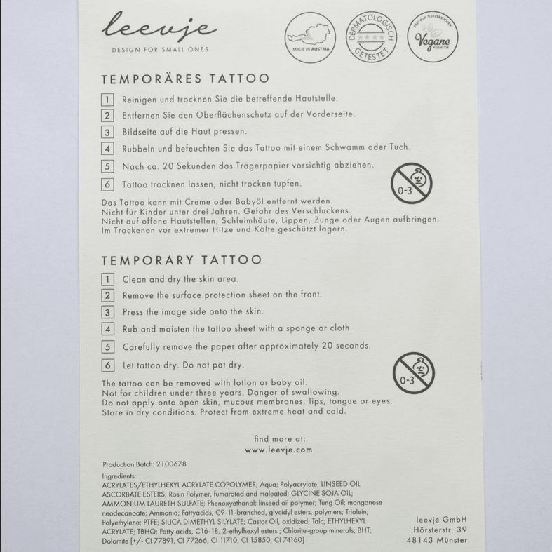 Kindertattoo – WALDTIERE - lyllevenn
