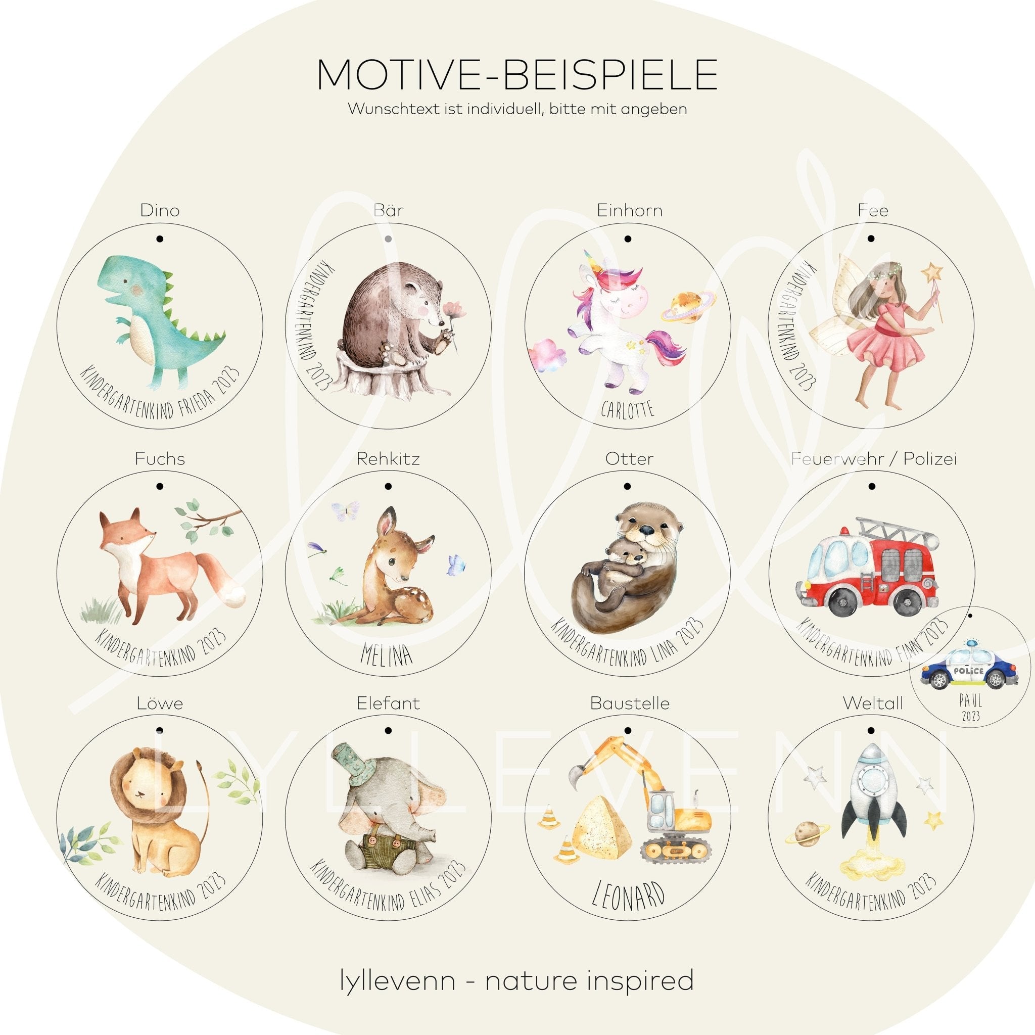 Kitakind | Geschwistertüte | Anhänger aus Holz – MOTIVE - lyllevenn