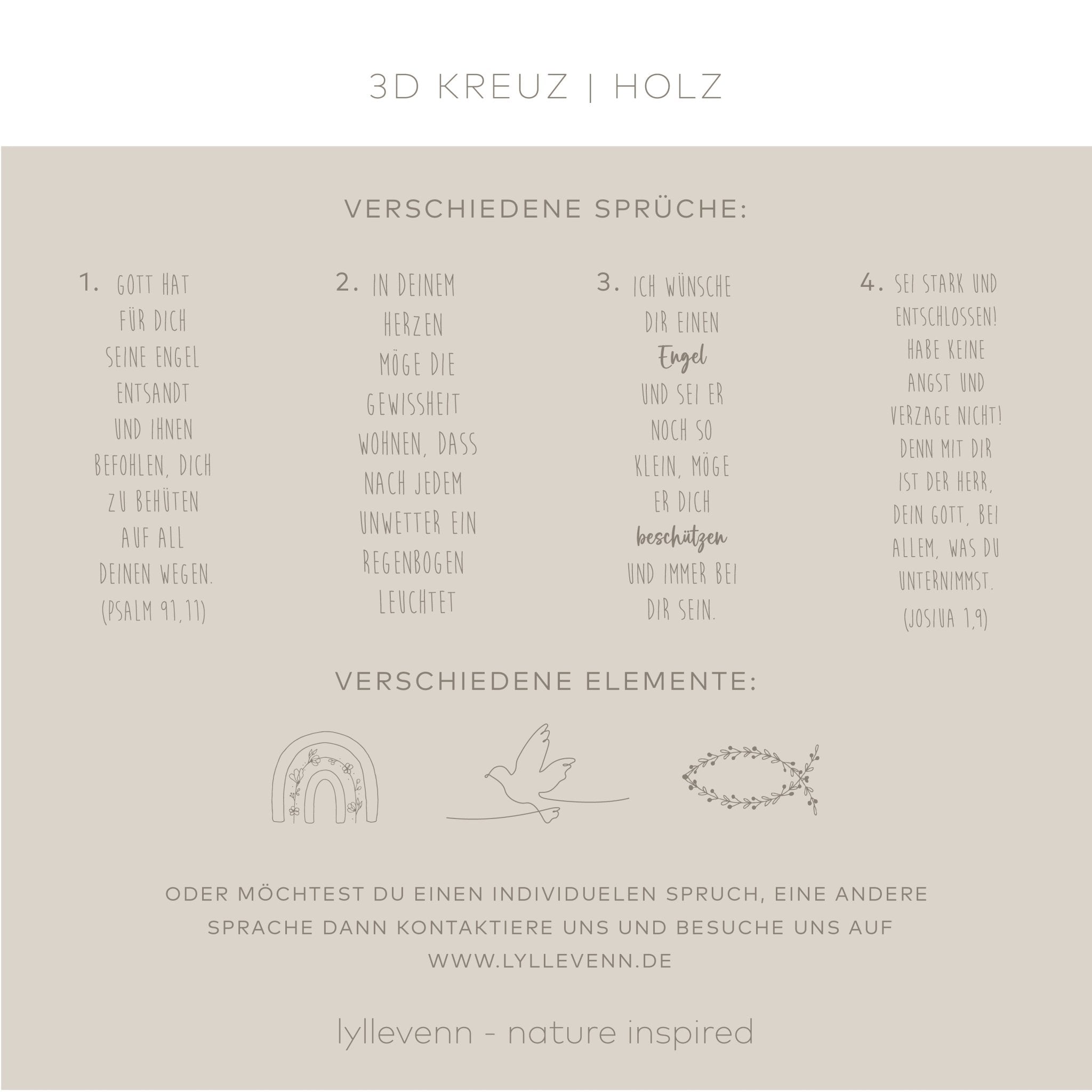 Kreuz | Kommunions Geschenk personalisiert | Holzkreuz | Konfirmation | Taufe | 3D Acryl | Ichthys Fisch | Kreuz | Taube - lyllevenn-store