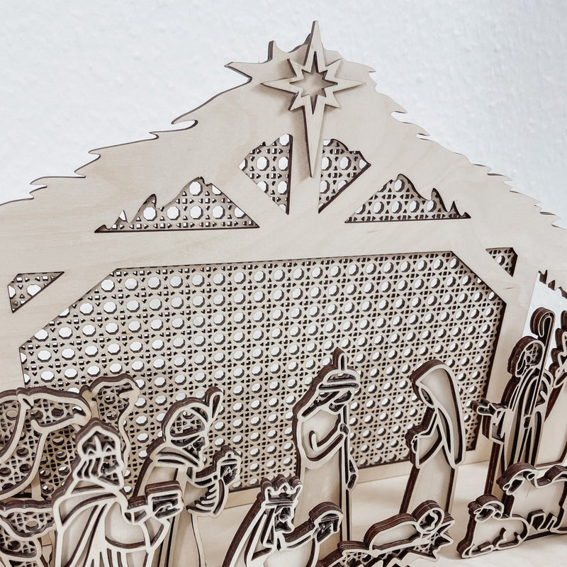 Krippe aus Holz | Ratten | Weihnachtskrippe - lyllevenn-store
