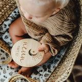 Meilensteine | Babys Erstes Jahr | Holzschilder | EN – BOHOSTIL - lyllevenn-store