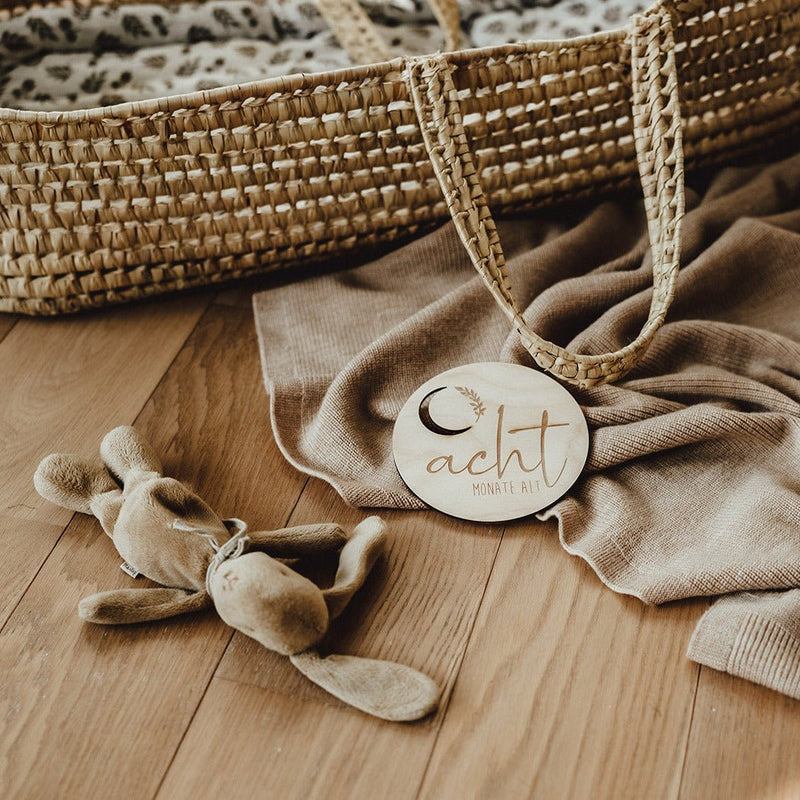 Meilensteine | Erstes Jahr | Holzschilder | Set 14 Stk. | DE | Baby – BOHOSTIL - lyllevenn-store